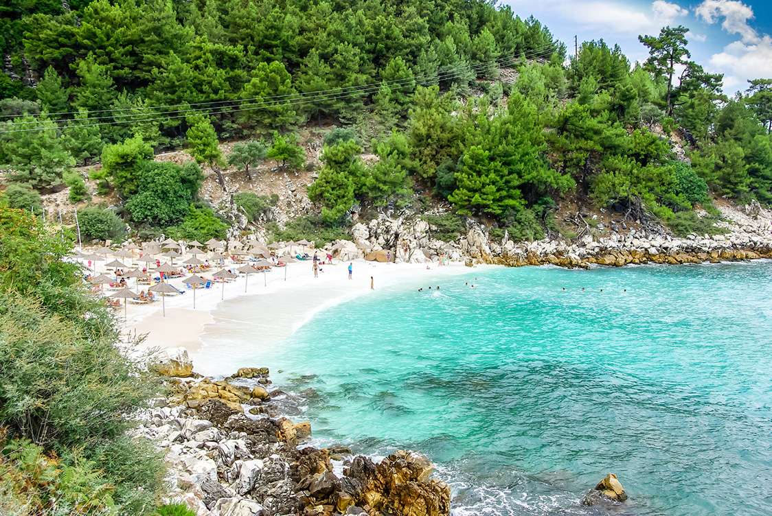 Praia de Salaria, Thassos, Grécia